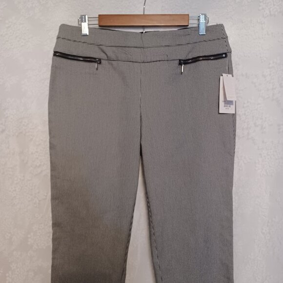 CANDIES Audrey Pullon Houndstooth Black White Stretch No Gap Flattening Pants - Picture 3 of 9